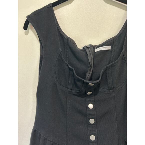 Peppermayo Black Button-Front Maxi Dress - Picture 3 of 14